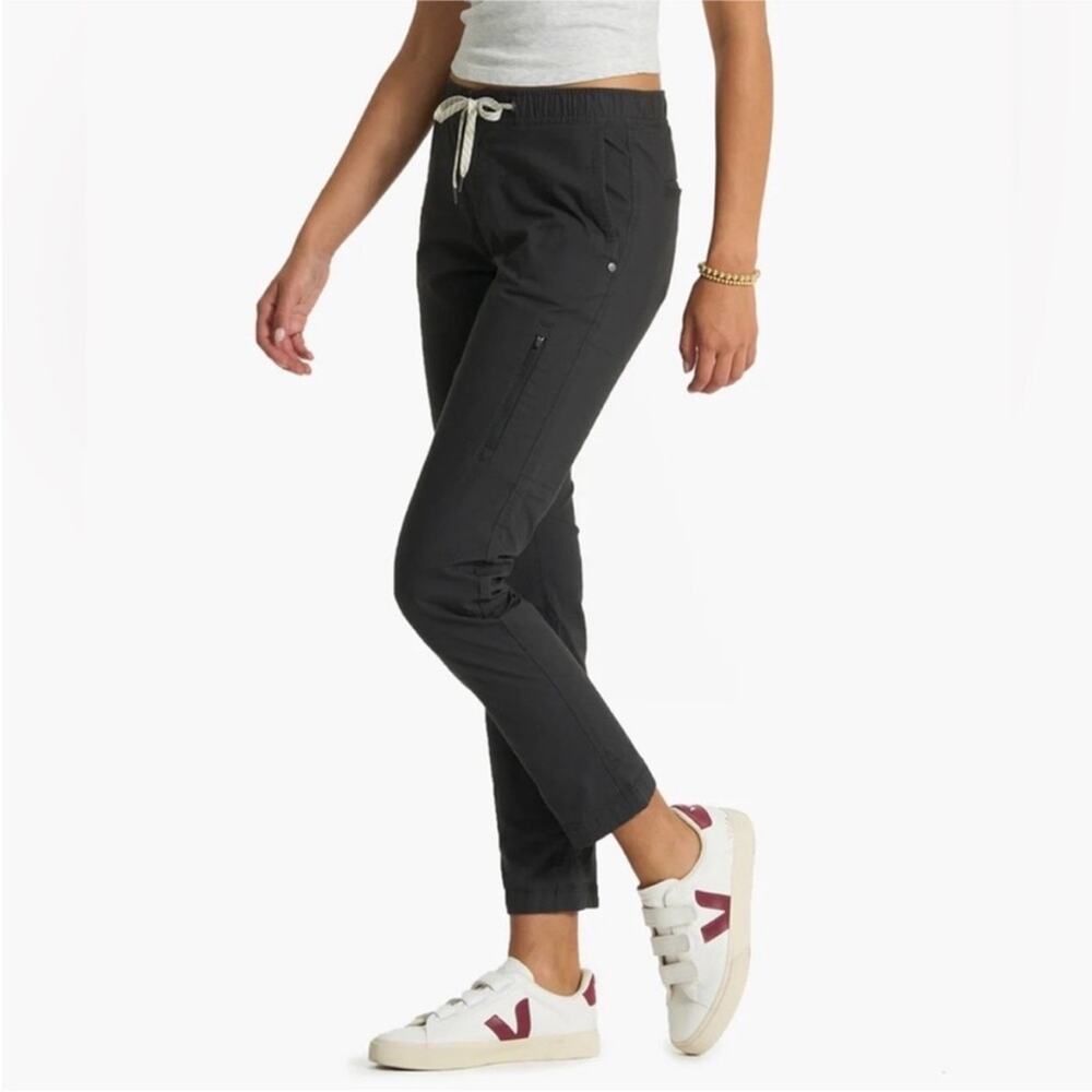 VUORI ripstop pant organic cotton straight leg dark gray charcoal womens Size XS
